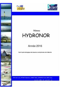 HYDRONOR : Suivi hydro-biologique des bassins conchylicoles de la Manche. Bilan 2016.